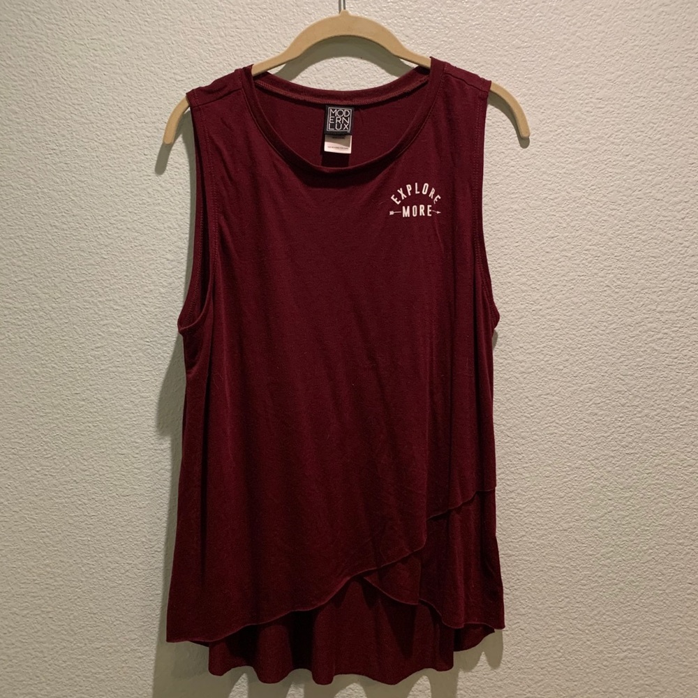 Maroon Modern Lux Tank Top